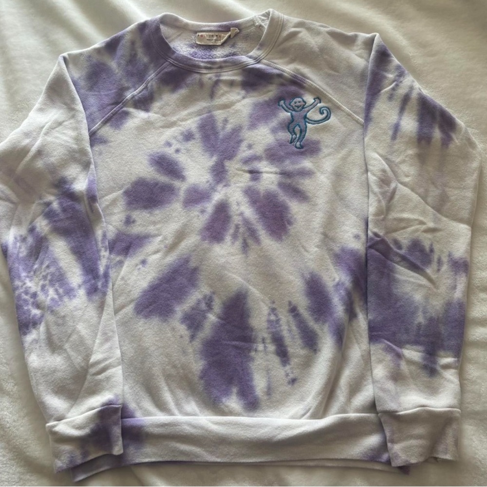 Roller Rabbit Purple Tie-Dye Crewneck Sweatshirt
